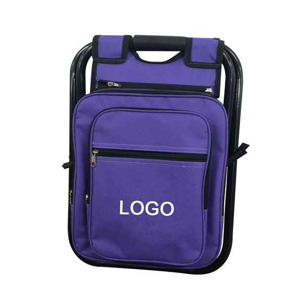 Outdoor Foldable Backpack Chair with Cooler Bag