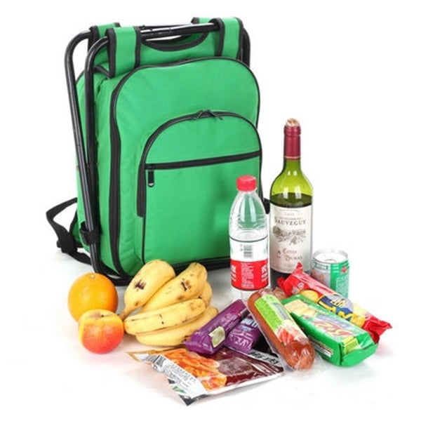 Outdoor Foldable Backpack Chair with Cooler Bag