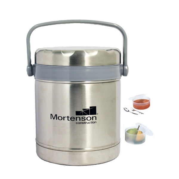 40 Oz Thermal stainless steel lunch box w/ 2 bowls