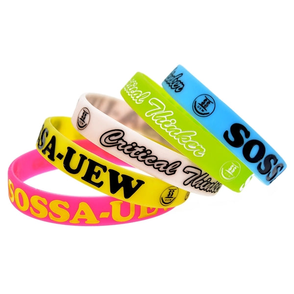 Debossed Silicone Bracelet with Color Filled