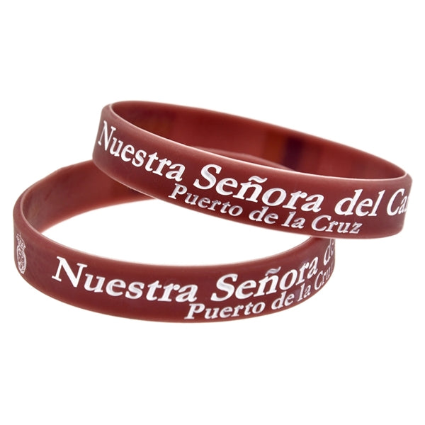 Debossed Silicone Bracelet with Color Filled