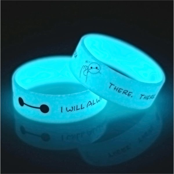 Glow in the Dark silkscreen Silicone Bracelet/ Wristband