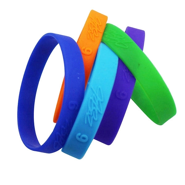 Debossed Silicone Bracelet with Color Filled