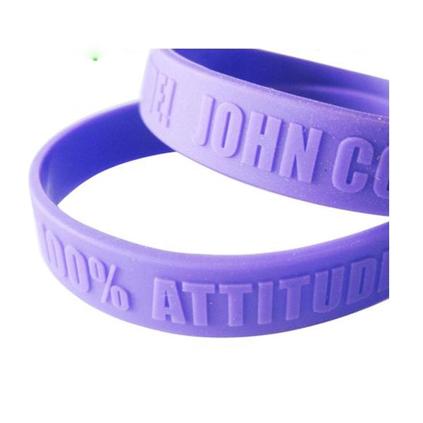 Debossed Silicone Bracelet with Color Filled