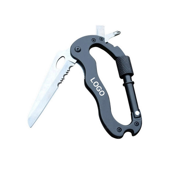 5 in 1 Outdoor Survival Carabiner Knife Tool