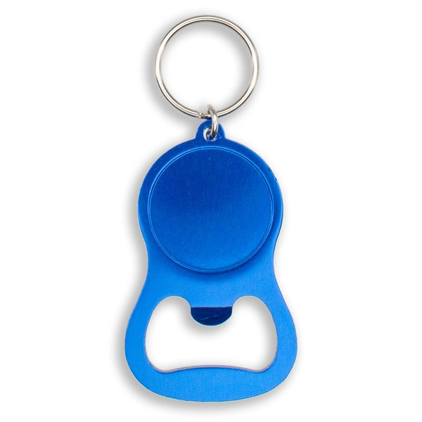 Colorful Aluminum Bottle Opener w/ Key Ring