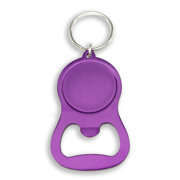 Colorful Aluminum Bottle Opener w/ Key Ring