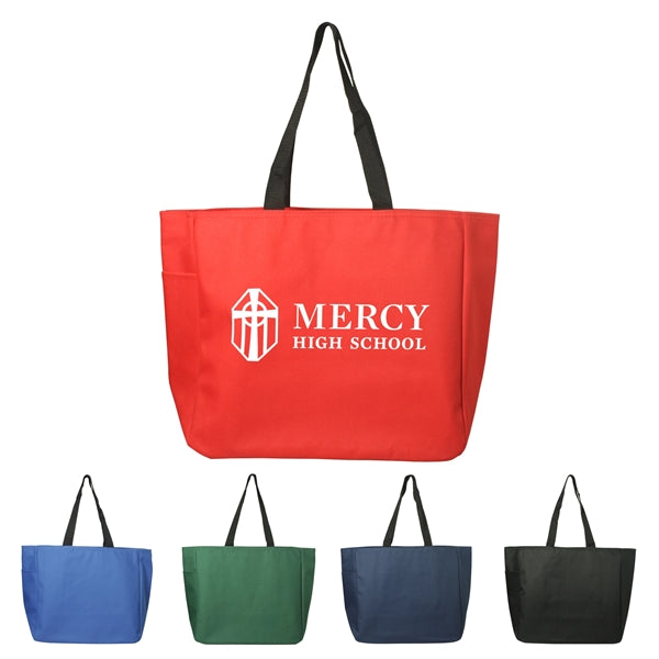 Metro Polyester Tote Bag 13"W x 12"H x 6.5"D