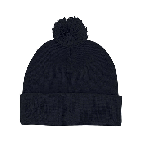 Pom Beanie With Cuff