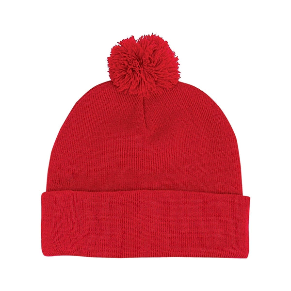 Pom Beanie With Cuff