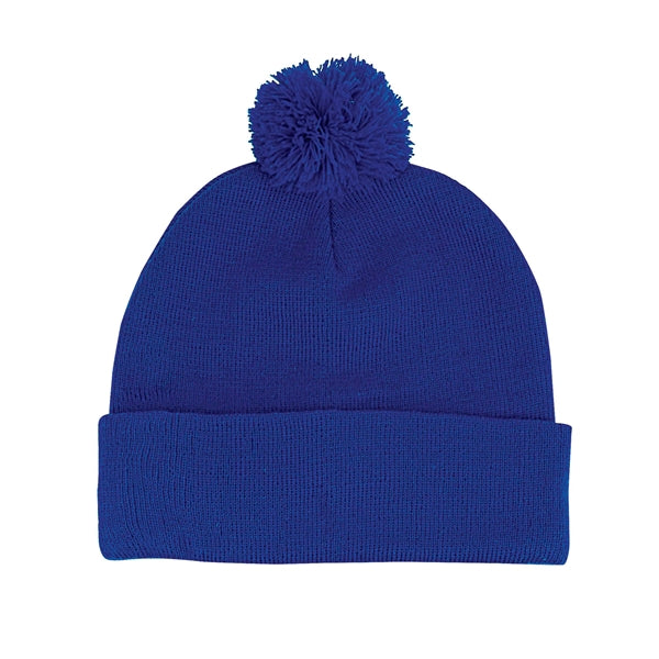 Pom Beanie With Cuff