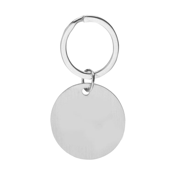 Round Shaped Flat Metal Keychain