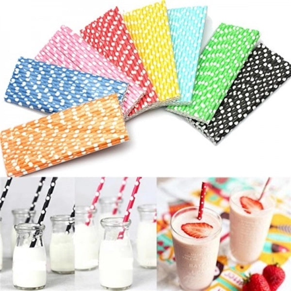 Colorful Disposable Biodegradable Paper Straws