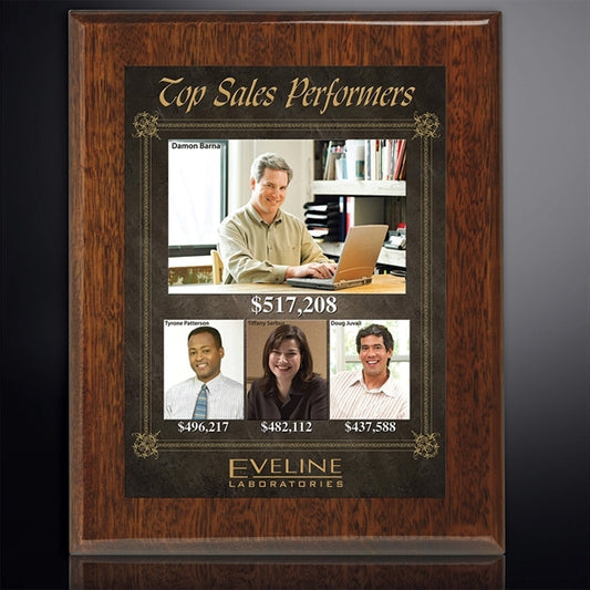 Aberdeen Walnut Plaque with Sublimated Plate