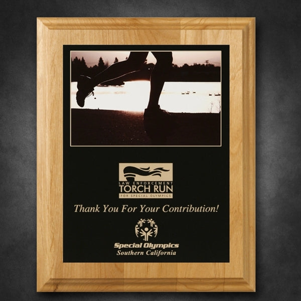 Alder Wood Plaque with Sublimated Plate