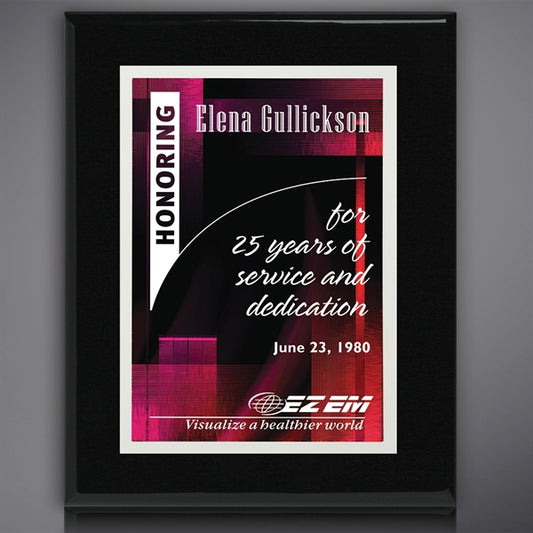 Aberdeen Black Plaque with Sublimated Plate