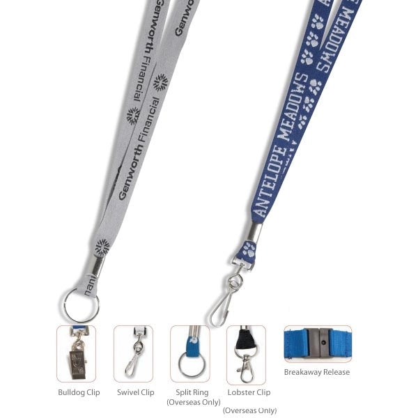 1/2" Super Fine Woven-In Lanyard