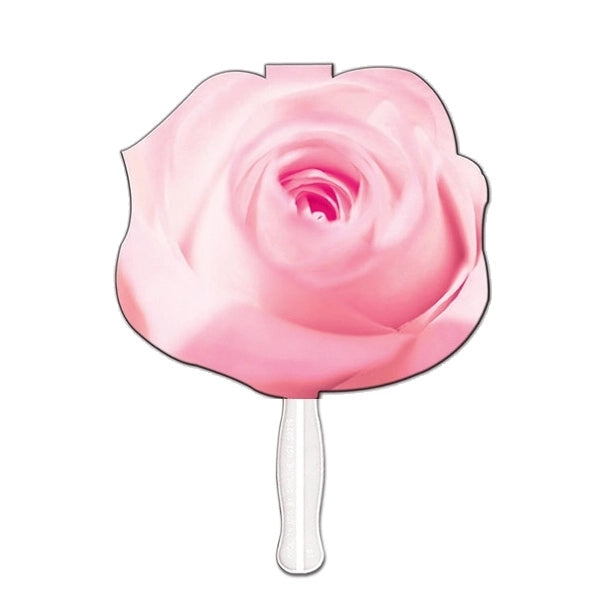 Rose Sandwiched Hand Fan Full Color