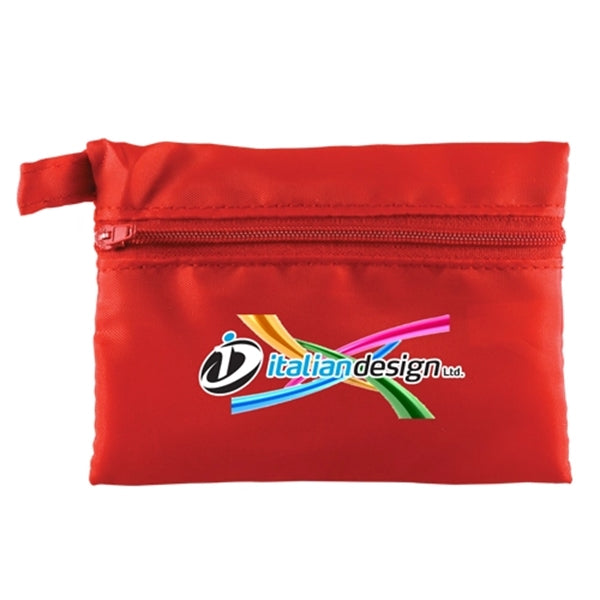 Zippered Bag with keychain loop- Full Color