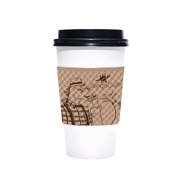 Dimpled Kraft Coffee Sleeve for 12-24 oz. Cups
