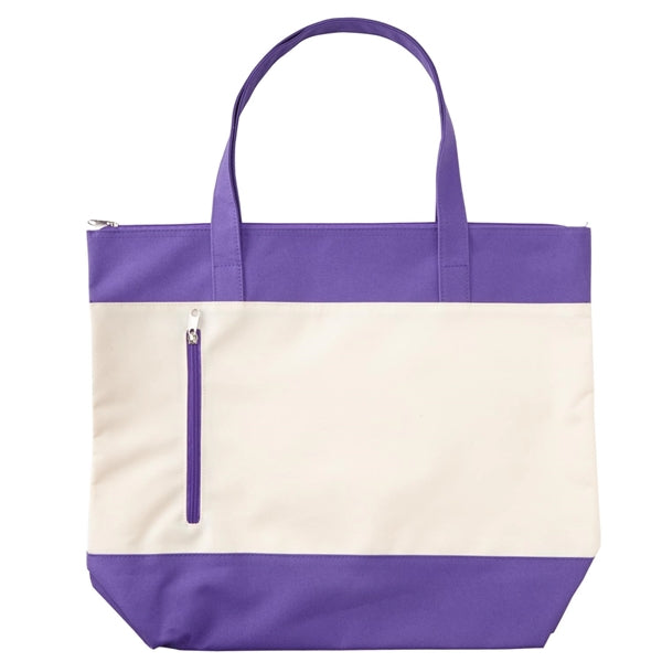 Zippered Beach Tote Bag