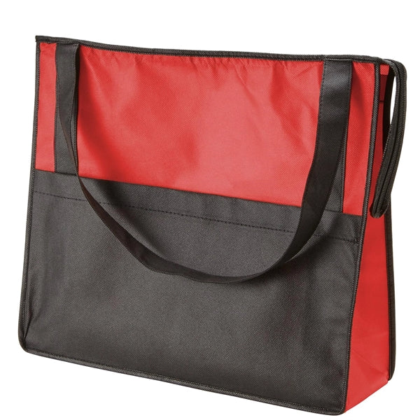 Zipper Tote with Front Pocket