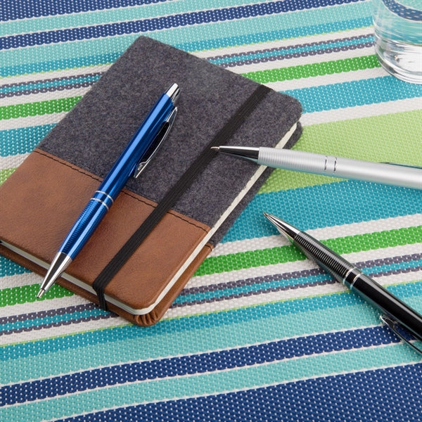 Klavier-V Click Pen with Knurled Grip & Chrome Trim