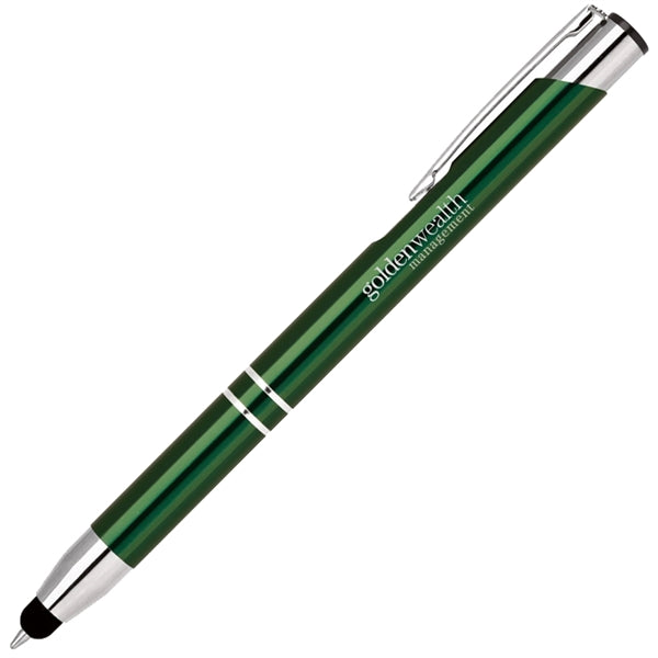 Click action anodized aluminum stylus pen