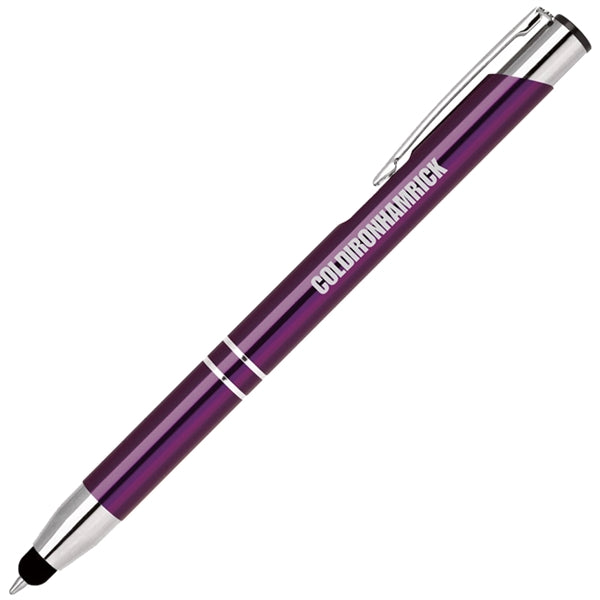 Click action anodized aluminum stylus pen