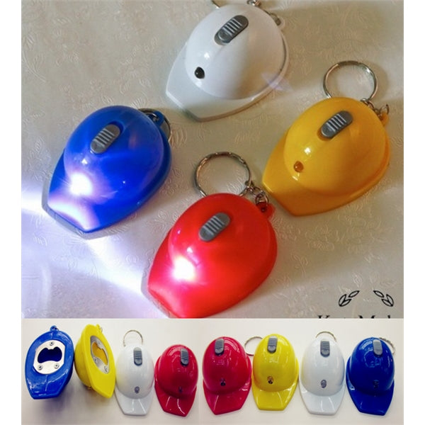 Hard Hat Led Bottle Opener LED keychain