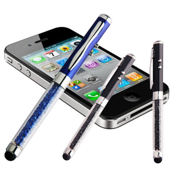 LED Light Crystal Ballpoint Pen with Stylus