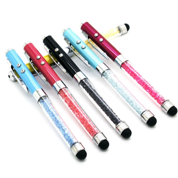 LED Light Crystal Ballpoint Pen with Stylus