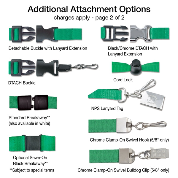 1" 2Tone Custom Woven Polyester Lanyards with Breakaway
