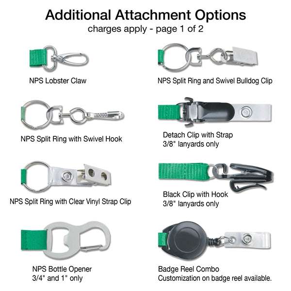 1" 2Tone Custom Woven Polyester Lanyards with Breakaway