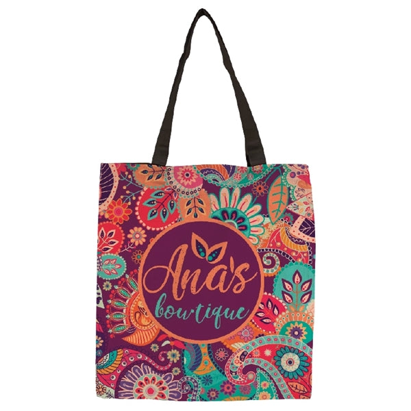 Flat Vibrant 9oz Cotton Canvas Tote Bag
