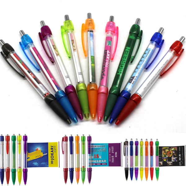 Plastic Retractable Ballpoint Pen Reel Banner