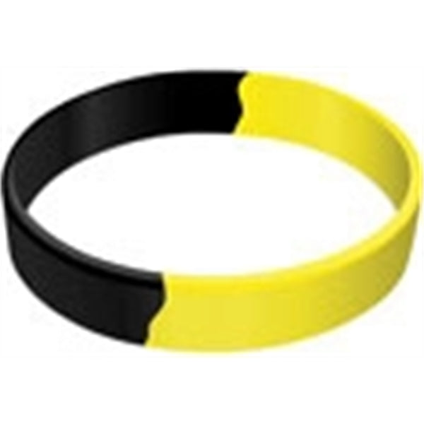 Segmented Embossed 6 1/4" x 1/2" Custom Silicone Wristband