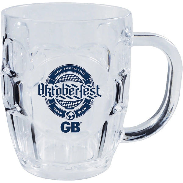 20 oz. Clear Plastic Dimple Mug w/Handle