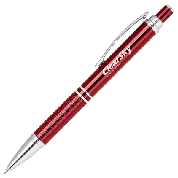 Aluminum click action ballpoint pen