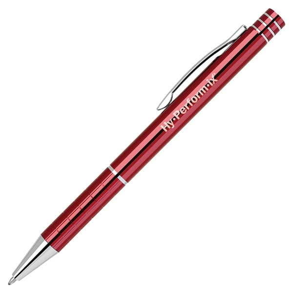 Aluminum click action ballpoint pen