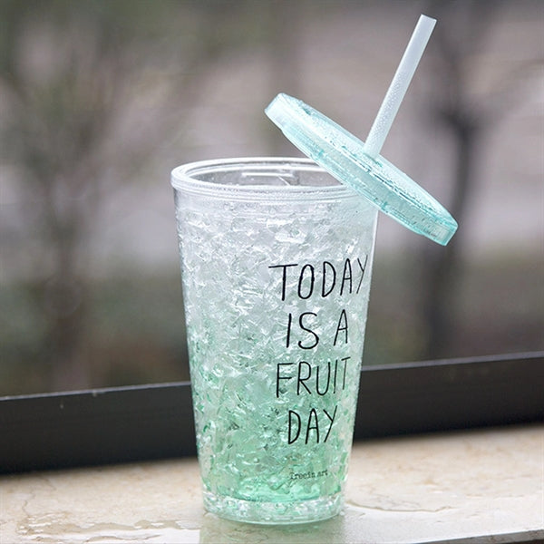 Crackle 16 oz. Gel Insulated Tumbler Ice Cup