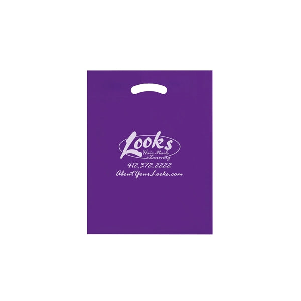 Die Cut Fold-Over Reinforced Plastic Bag - Flexo Ink