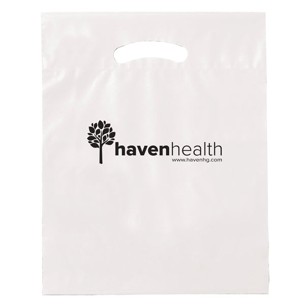 Die Cut Fold-Over Reinforced Plastic Bag - Flexo Ink