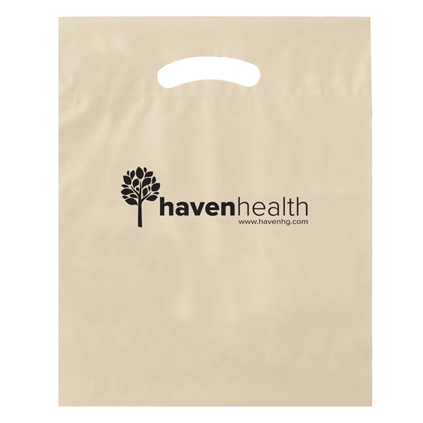 Die Cut Fold-Over Reinforced Plastic Bag - Flexo Ink