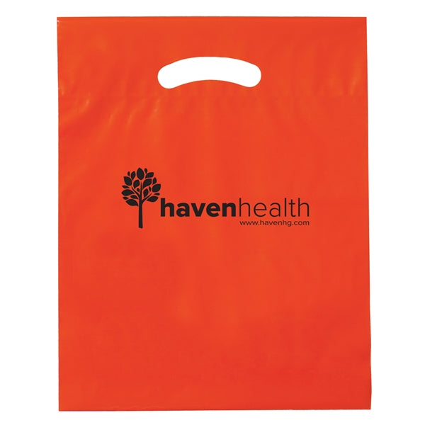 Die Cut Fold-Over Reinforced Plastic Bag - Flexo Ink