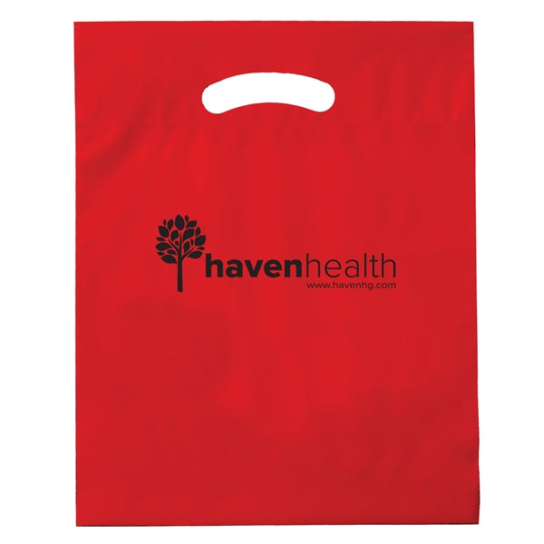 Die Cut Fold-Over Reinforced Plastic Bag - Flexo Ink