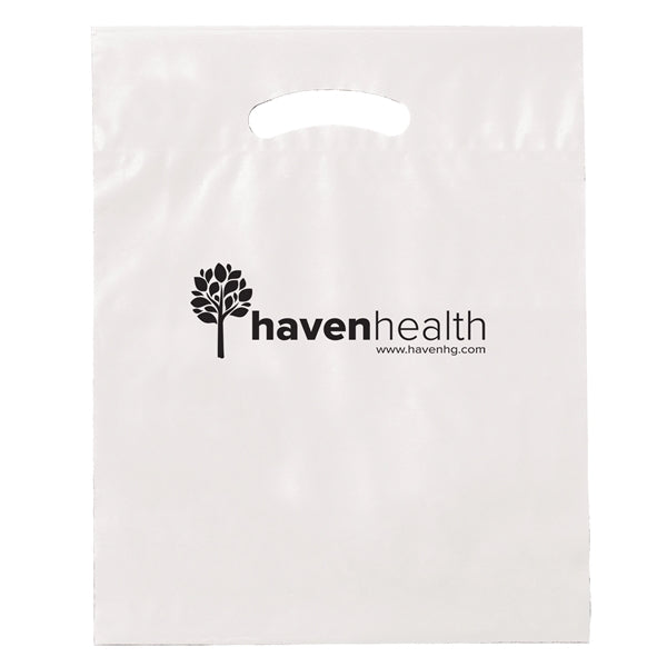 Die Cut Fold-Over Reinforced Plastic Bag - Flexo Ink