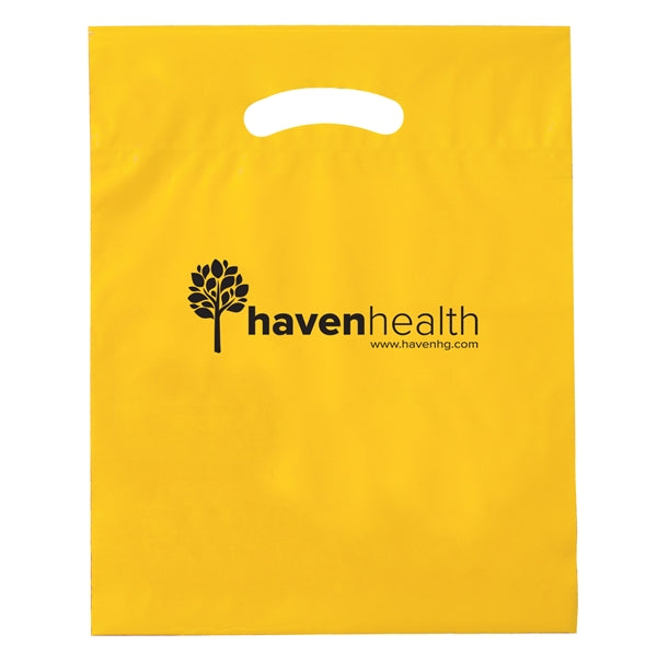 Die Cut Fold-Over Reinforced Plastic Bag - Flexo Ink