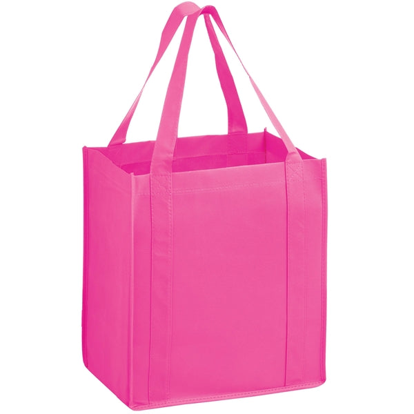 Breast Cancer Awareness Pink Grocery Tote Bag - Screen Print