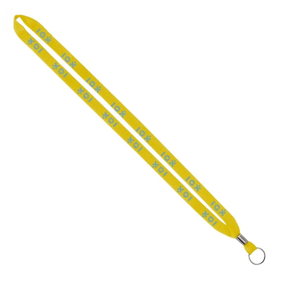 Import Rush 1/2" Polyester Lanyard with Silver Crimp & Ring
